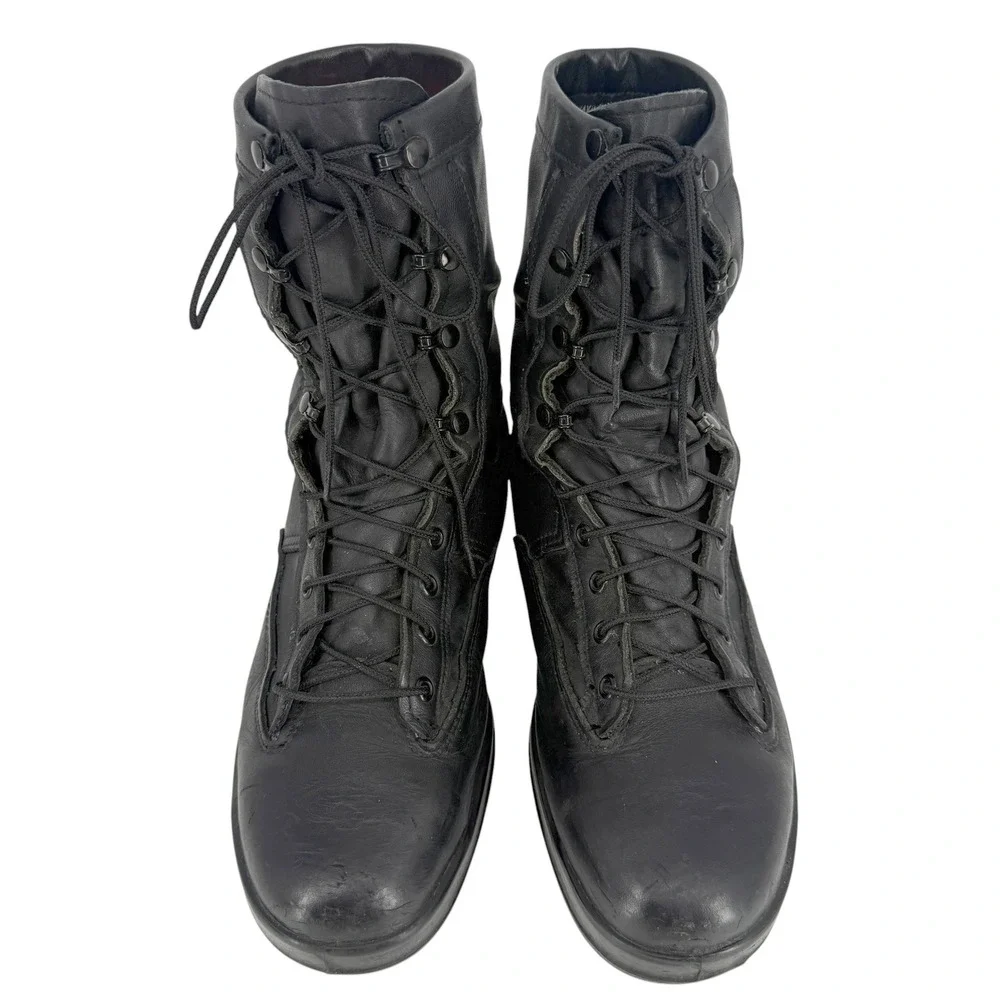 Belleville 800ST Steel Toe Flight Combat Boots Mens 11 W Black Leather Vibram